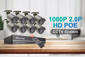 8 Kaamerate  Videovalve CCTV süsteem 2TB mäluga (1 foto / 8)