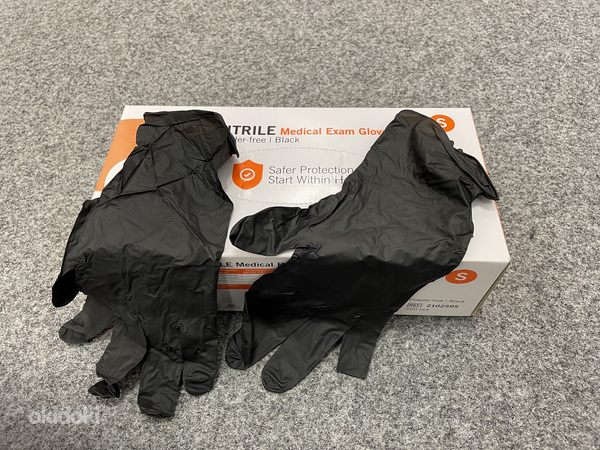 Одноразовые нитриловые перчатки SENSE, 200 шт/коробка, черны (фото #8)