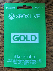 Xbox Live Gold kaart 3 kuuks (1 foto / 1)