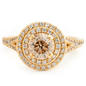 Золотое кольцо с натуральным бриллиантом 1,54 карата