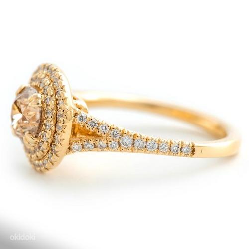 Золотое кольцо с натуральным бриллиантом 1,54 карата (фото #4)