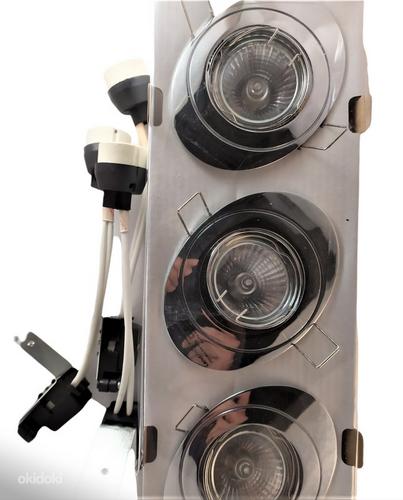 Точечный светильник галогенный овальный 3х50Вт Landlite хром (фото #3)