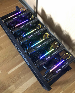 6 x MSI RTX 3060TI / ETH Miner / Crypto Miner / Mining Rig (5 фото из 6)