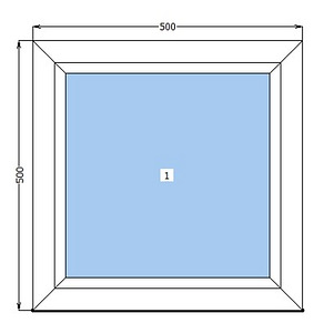 Uus PVC Aken 500*500 (1 foto / 1)