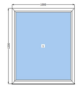 Uus PVC Aken 1000*1200 (1 foto / 1)