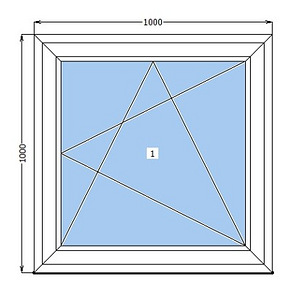 Uus PVC Aken 1000*1000 (1 foto / 1)