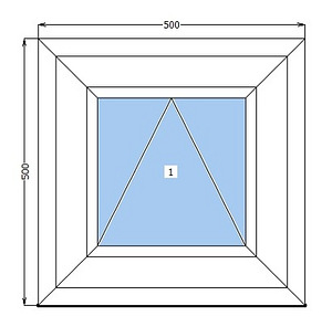 Uus PVC Aken 500*500 (1 foto / 1)