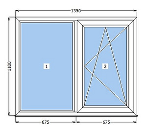 Uus PVC Aken 1350*1100 (1 foto / 1)