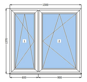 Uus PVC Aken 1500*1370 (1 foto / 1)