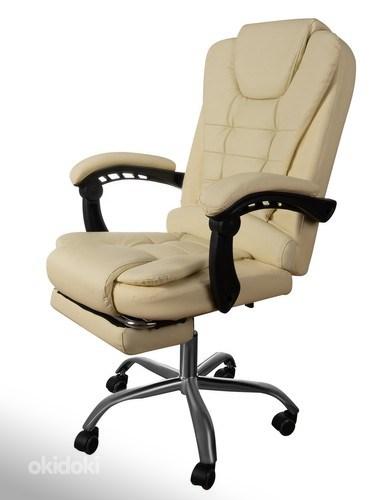 Офисное кресло "Биг Босс", экокожа,кремовый & black (фото #5)