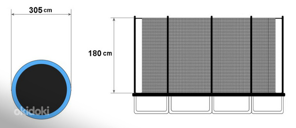 Защитная сетка для батута длиной 305-312 см. (фото #3)