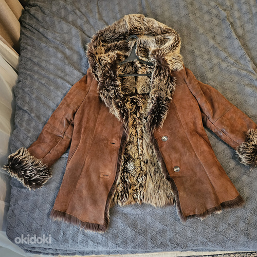 Coat, Natural leather Coat, Goat,L, Breast part 125 cm (foto #1)