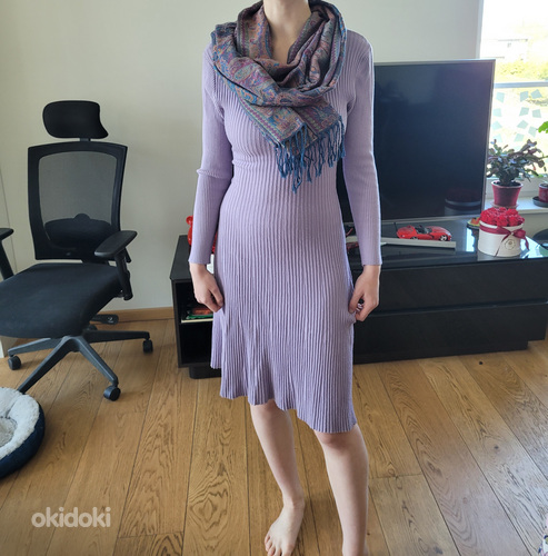 Фиолетовое платье + два новых шарфа (фото #2)
