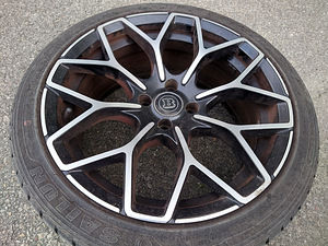 Литые диски R17 4x100 (стиль Brabus) с летней резиной 205/45 (2 фото из 10)