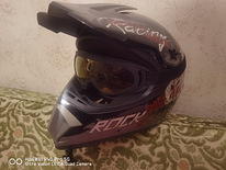 Шлем для мотокросса или BMX + очки