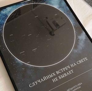 Ваша персональная карта звездного неба, формат А3 (2 фото из 8)