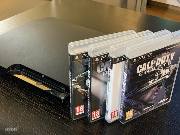 PS3 slim 320GB + 4 Call of Duty mängu + GTA5 (foto #1)