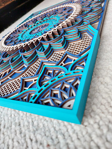Puidust seina pilt, Mandala (6 foto / 8)