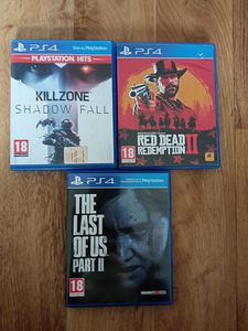 Ps4 mängud killzone,Last of Us 2, Red Dead Redemption. (1 foto / 1)