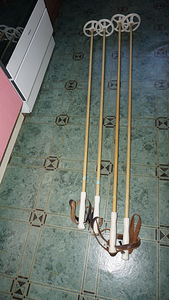 Retro suusakepid 2 paari 130cm., 140cm. (3 foto / 3)