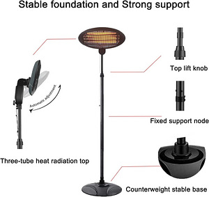 Sisseehitatud infrapuna soojuskiirgur patio heater HCH-2000D (2 foto / 8)