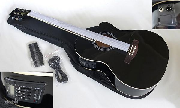 Комплект электроакустической гитары, черный, новый (фото #1)