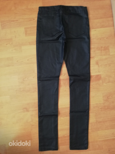 Черные брюки под кожу (стрейч 36,/Ся 34/XS (фото #6)