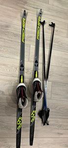 Suusad 145cm, suusasaapad S:36, kepid 115cm (1 foto / 2)