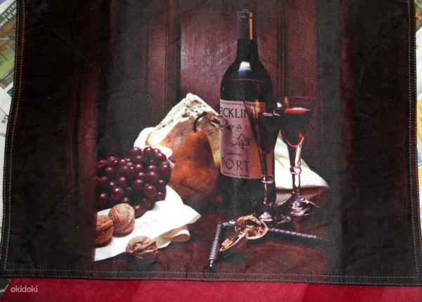 Veini teemalised ilusad kahekihiline lauakatted, 2tk, uued (foto #1)