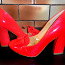 Стильные ярко-красные лаковые туфли с бантами, размер 38 (фото #5)