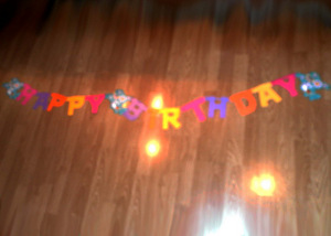 Sünnipäeva bänner Happy Birthday, uus (5 foto / 5)