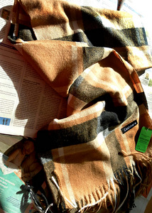 Burberry stiilis lai soe kašmiriga ruuduline sall-palantiin (5 foto / 9)