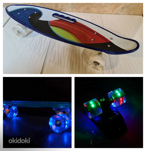 Новый скейтборд Color Waves с колесами с подсветкой (фото #1)