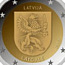 2 евровые монеты Латвии UNC (фото #3)
