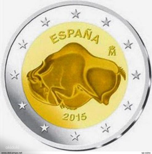 2 Евровые монеты Испании UNC (фото #5)