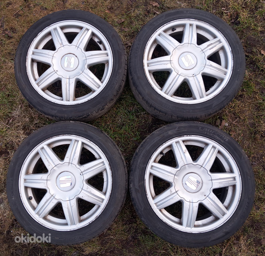 Диски Seat 5x100 R16-6.5 Новые шины Laufenn 205-45