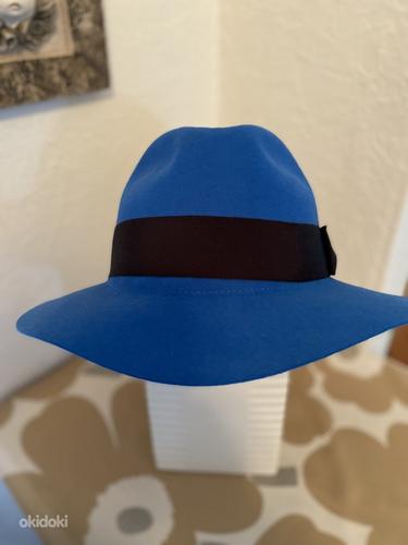 Мужская фетровая шляпа, синяя (фото #2)