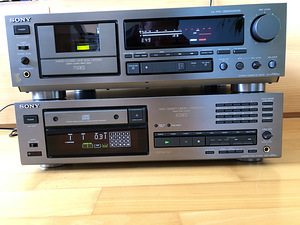 Sony TC-K750ES + Sony CDP-X33ES Titanium Kassettdekk + CD  			