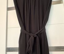 Платье коктейльное черное с пояском