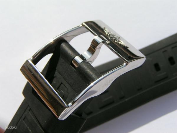Originaal "Breitling" 24mm X 20mm Black Rubber Strap (foto #3)