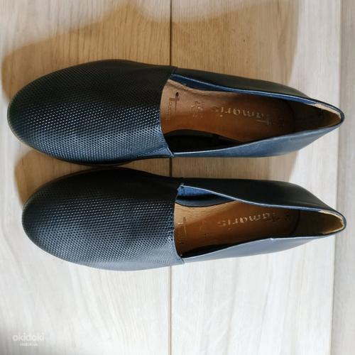 Стильные кожаные женские туфли-лоферы от Tamaris 36 р - Новы (фото #1)