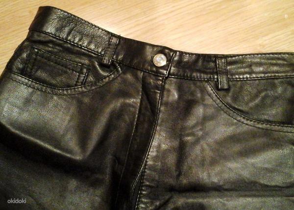 Itaalia mustad ehtsast nahast lühikesed püksid, 36-S-M, uued (foto #5)