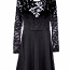 Нарядное черное платье стрейч кружева-спина декольте, S-M (фото #3)
