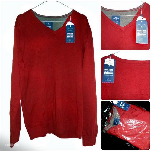 Tom Tailor мужской свитер бордового цвета из 100% хлопка, XL, новый (фото #4)