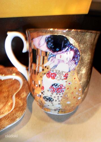 Gustav Klimt. Kiss (Suudlus) kohvi-tee kinkekomplekt, uus (foto #5)