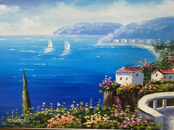 Картина маслом «Средиземное море» из Греции (фото #1)