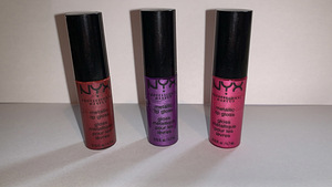 Kolm mini huulepulka "NYX metallic huuleläige"
