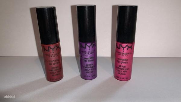 Три мини помады "NYX metallic lip gloss" (фото #1)