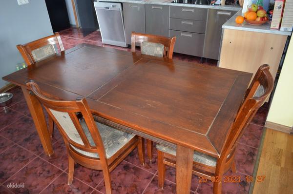 Обеденный стол + 4 стула (фото #1)