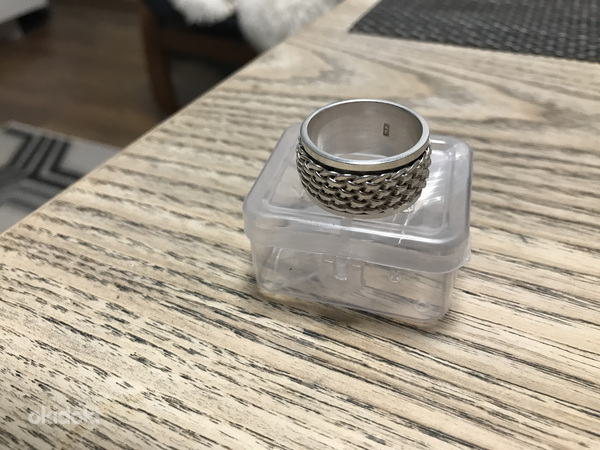 Кольцо серебрянное мужское-спиннер (фото #1)
